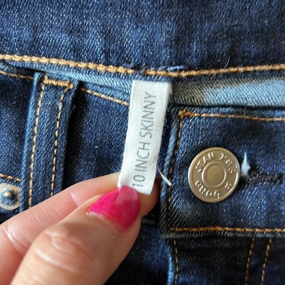 Rag & Bone Dark Wash 10" High Rise Skinny Jeans - Picture 4 of 7